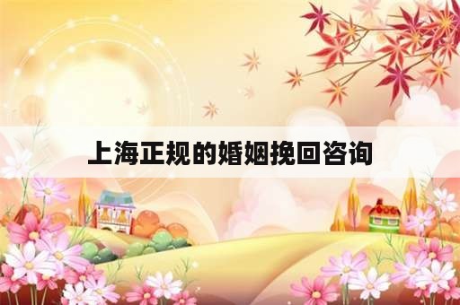 上海正规的婚姻挽回咨询
