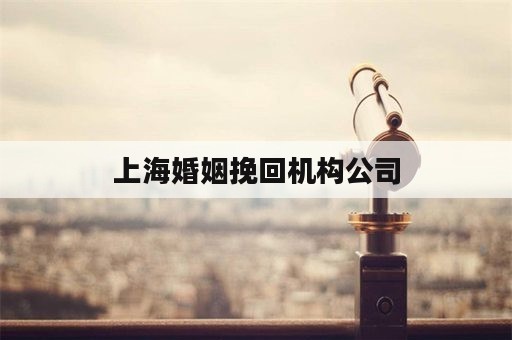 上海婚姻挽回机构公司